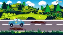 El Coche de Policía es Azul y el Camión de bomberos - Dibujo animado de coches - Carritos Para Niños