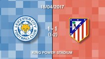 Leicester City 1-1 (1-2) Atletico Madrid in words and numbers