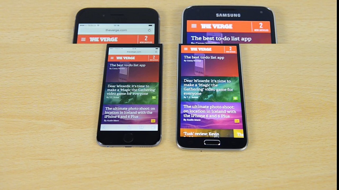 iPhone 6 vs Samsung Galaxy S5 - Speed Test