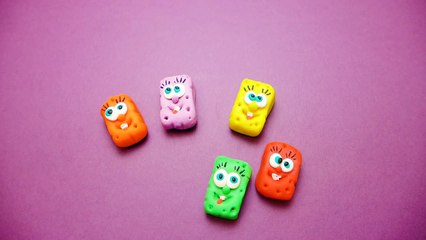 SpongeBob Finger Family Play Doh Nursery Rhymes Lyrics-E4