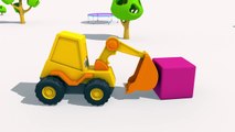 Car cartoon and kids games. Excavator Max and surprise egg. Police scooter. Animati