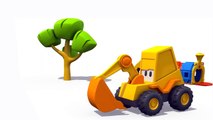 Car cartoon and kids games. Excavator Max and surprise egg. Polic