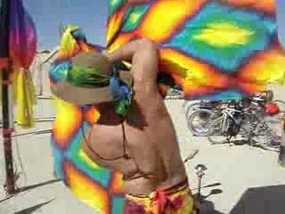 Flag Spinning at Fairyland (Burning Man 2007)
