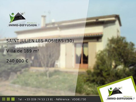Villa A vendre Saint julien les rosiers 189m2 - 240 000 Euros
