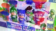 Softee Dough PJ Masks Mold 'n Play 3D Figure Maker DIY Disney Play-Doh Catbo