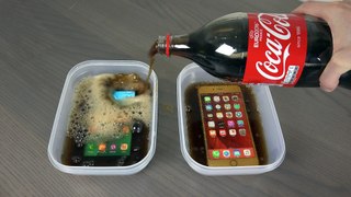 Samsung Galaxy S7 Edge vs. iPhone 6S Plus Coca-Cola Freeze Test 9 Hours! Will It Survive -