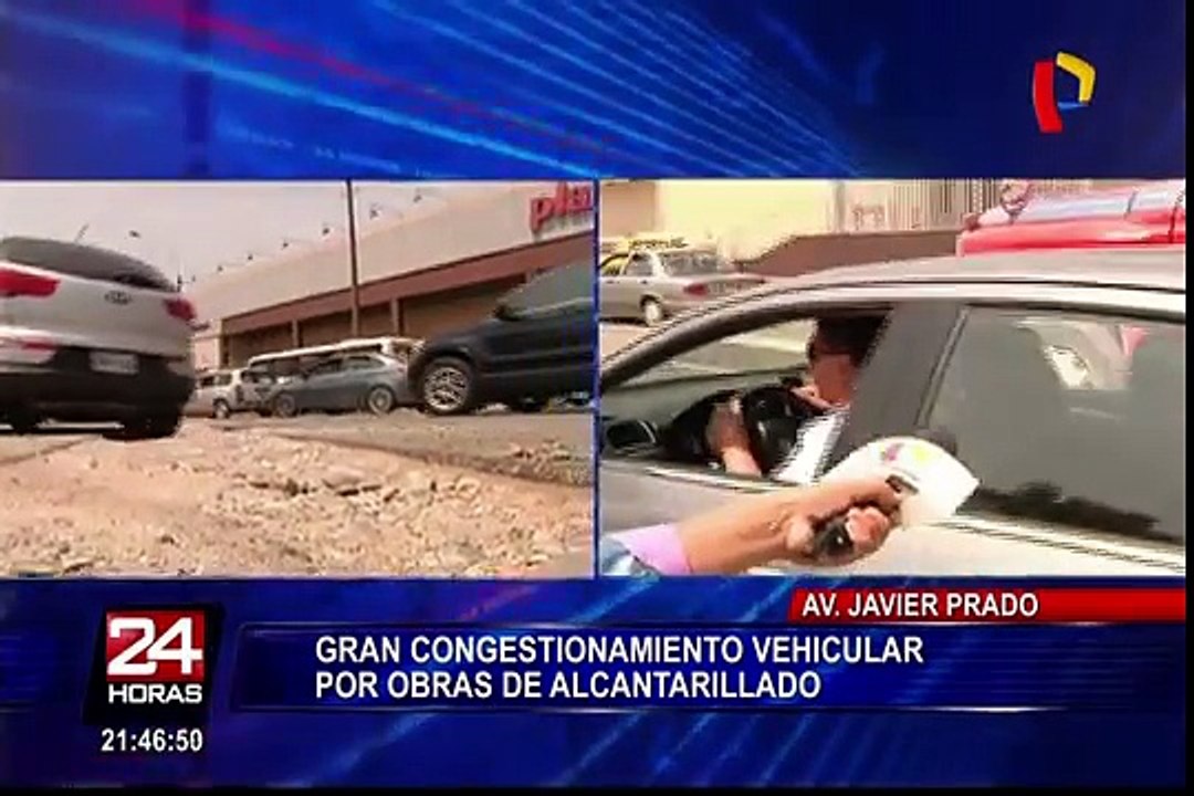 Surco: desnivel en Avenida Javier Prado provoca caos vehicular