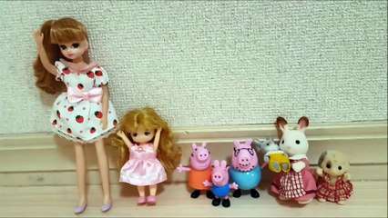 シルバニアファミリー レース！リカちゃん ミキちゃん ペッパピッグ ちゃんとかけっこ競争！キッズ おもちゃ 子供向け 幼児動画 トイキッズ