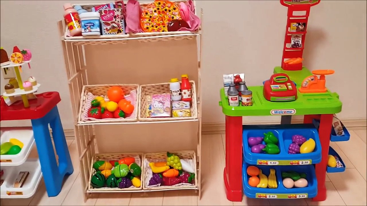 メルちゃんネネちゃんと一緒にショッピングカートに乗ってお買い物ごっこ キッズ 幼児動画 人形...