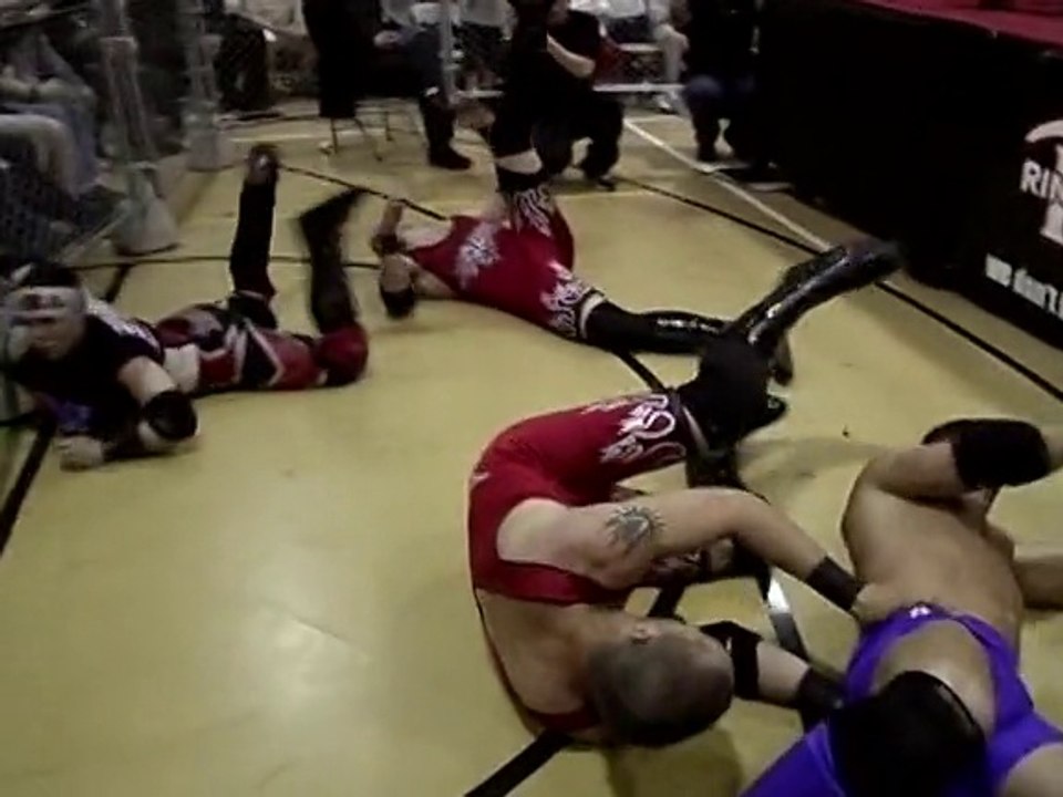 AJ Styles + Amazing Red vs The Briscoes - ROH ~ NOC