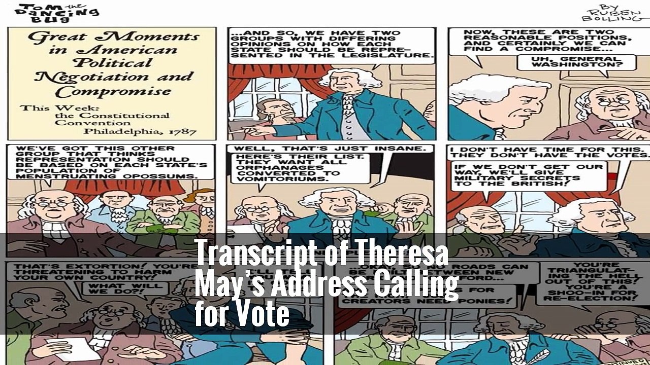 Transcript of Theresa May’s Address Calling for Vote