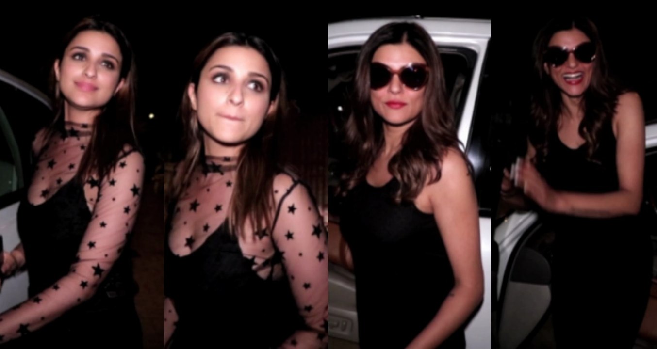 Parineeti Chopra,Sushmita Sen Spotted At Bandra.