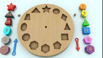 Learn Colors and Number with Wooden Shape Sorting Clock Educational Toys - Learning Videos For s