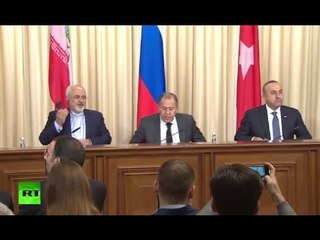 Russian, Turkish, Iranian FMs speak after Moscow meeting on Syria (Streamed live)