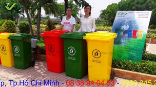 Thùng rác công cộng 240 lít,thùng rác 240 lít, thùng rác 240l, thung rác công nghiệp 240 lít - thùng rác Việt Nhất Nghệ