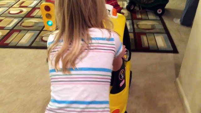 Baby Cab Driver Riding in the Little Tikes Cozy Coupe Cab