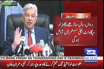 Is Sal System Mian 6000MW Na Ayee To Mara Garaban Pkar Lana: Khawaja Asif