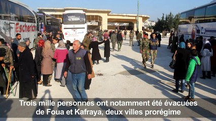 Syrie: l'évacuation de localités assiégées reprend