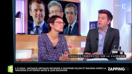 C à vous : François Fillon visé par un projet d’attentat, Nathalie Arthaud s’en moque (vidéo)