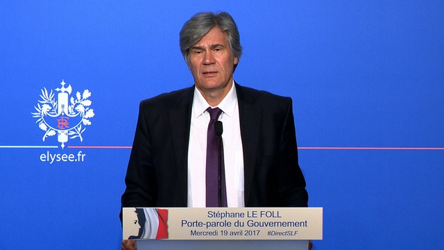 Compte-rendu du Conseil des ministres du 19 avril 2017 par Stéphane Le Foll