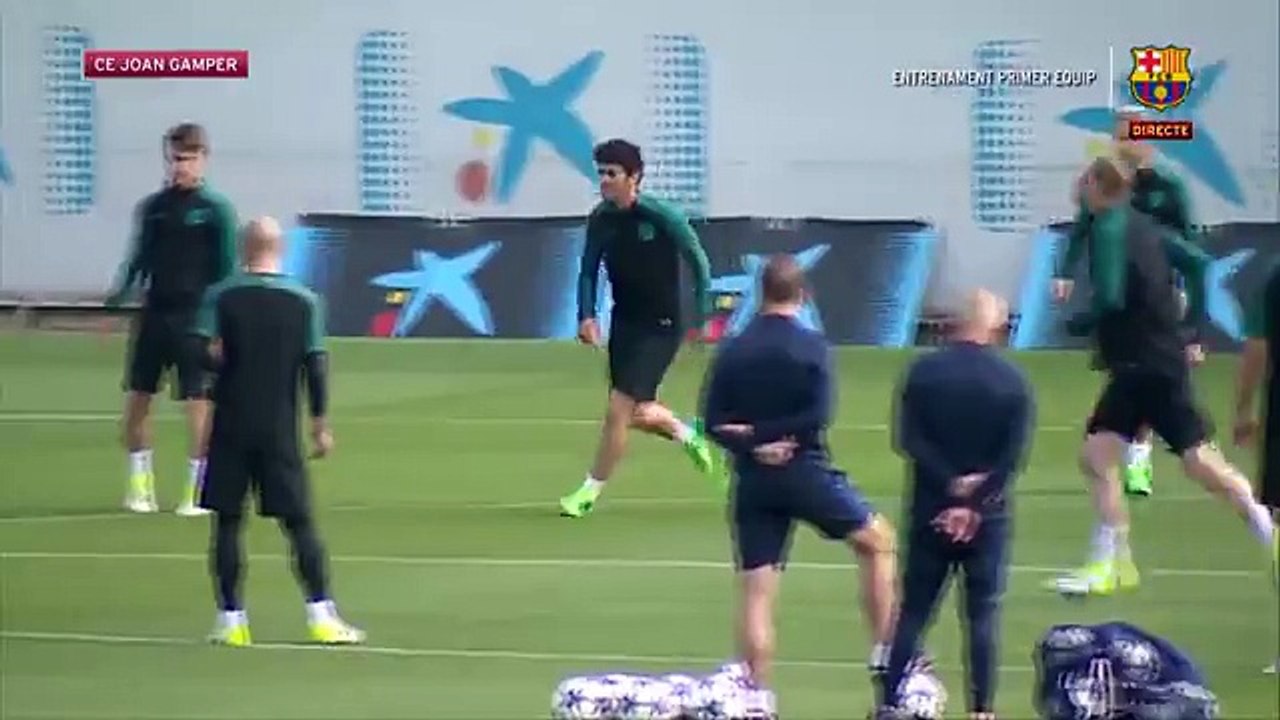 LIVE: Training session ahead of #FCBJuve
