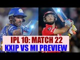 IPL 10: MI vs KXIP Match 22, PREDICTION & PREVIEW | Oneindia News