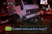 San Miguel: camión choca contra poste y chofer se da a la fuga