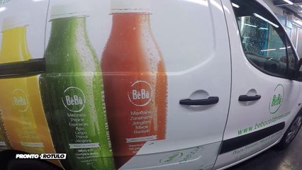 La furgo de Bebo Cold Press yá tiene su nueva imagen! Car Wrapping by Pronto Rotulo