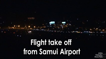 Flight take off from Samui Airport
