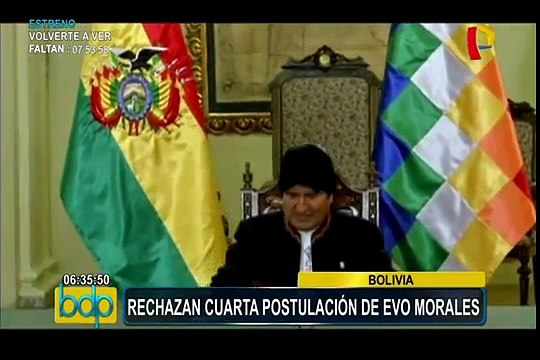 Bolivia: oposición rechaza reelección de Evo Morales para el 2019