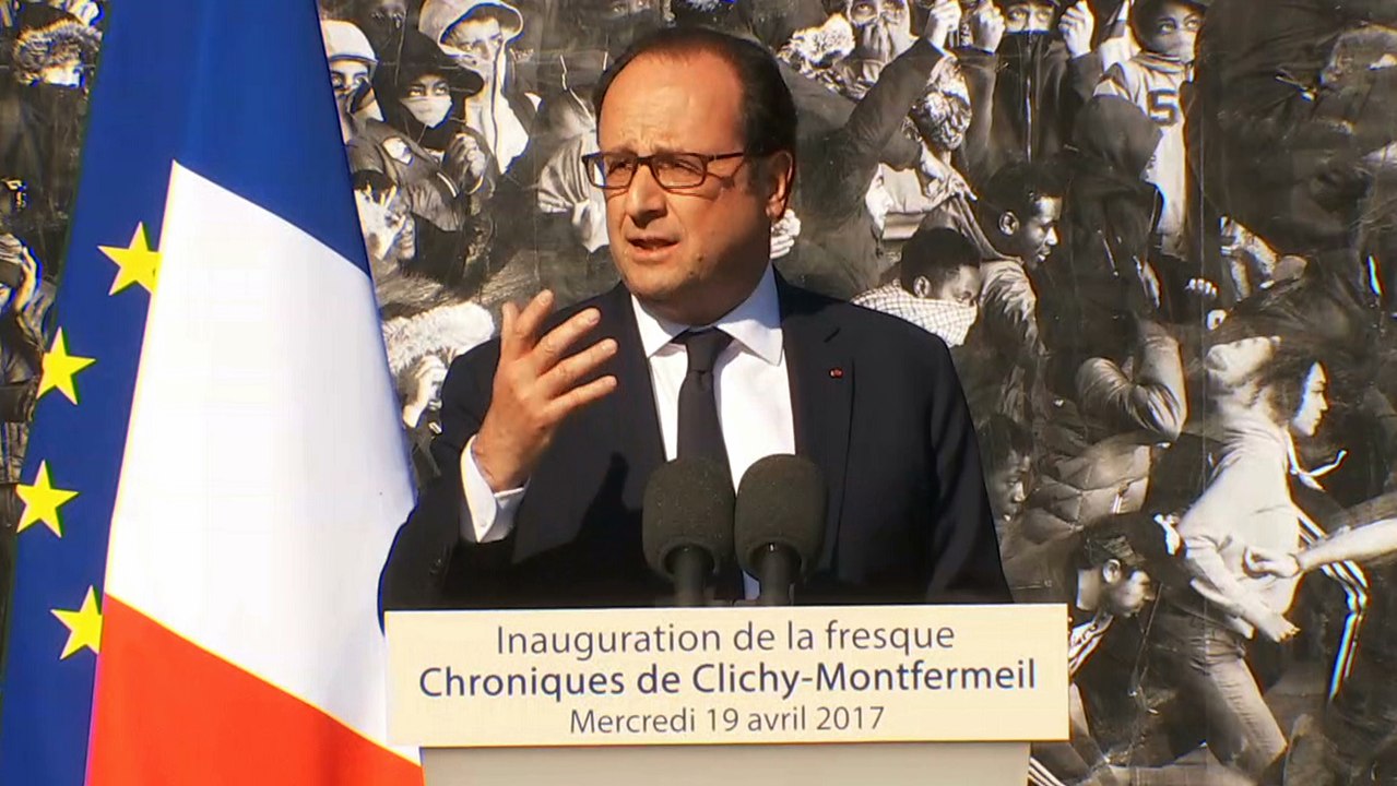 Inauguration de la fresque "Chroniques de Clichy-Montfermeil"