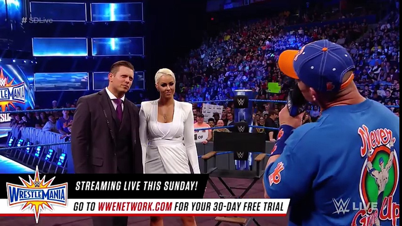 John Cena and Nikki Bella storm onto  Miz TV   SmackDown LIVE, March 28, 2017