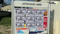 VIDEO. Saint-Maur (Indre) : des affiches du FN enduites de verre pilé