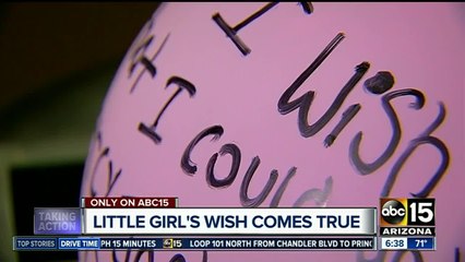 Mesa woman helps grant a Phoenix child's wish for books found written on a balloon