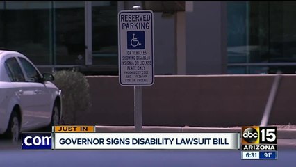 Gov. Ducey signs bill limiting disability lawsuits