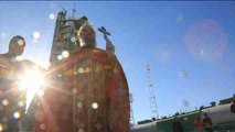 Un sacerdote ortodoxo bendice en Kazajistán la misión espacial que viajará a la EEI