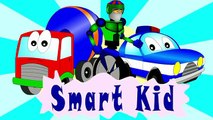 Cartoon about a train. Learning colors. Locomotives, trains and cars for children