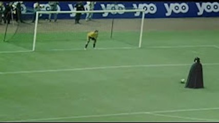 Strangest penalty kick in history Very funny