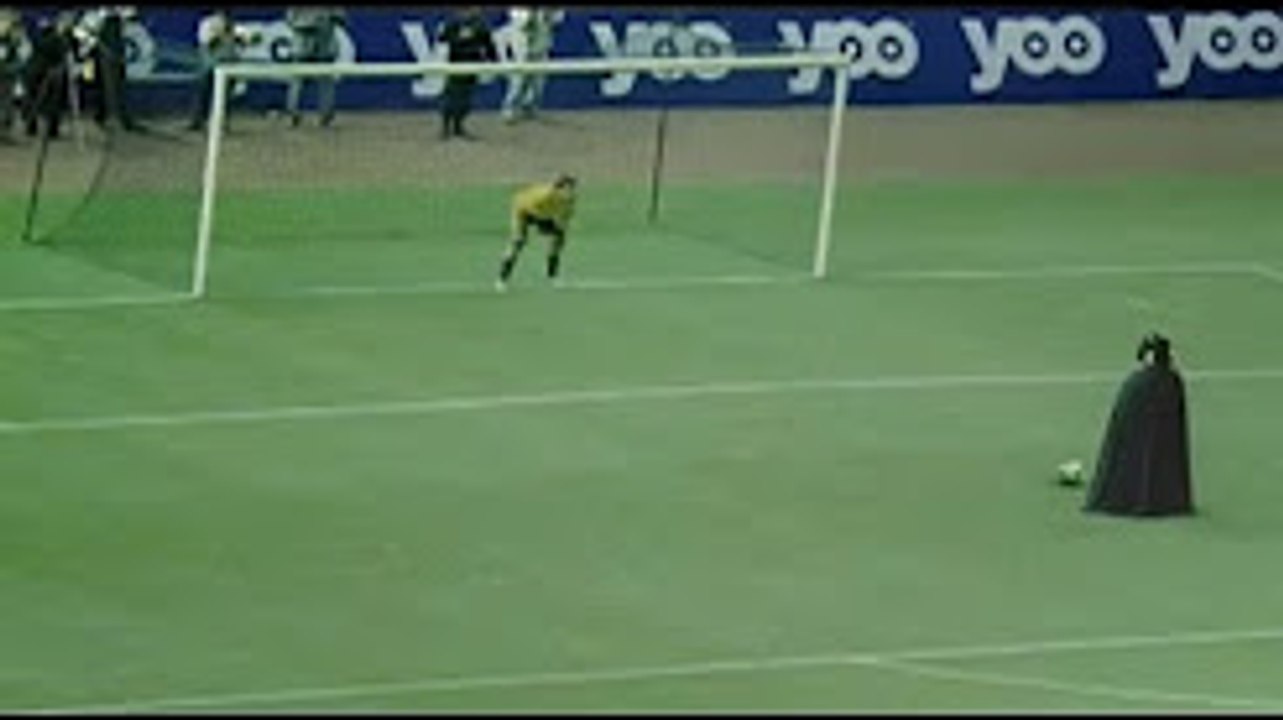Strangest penalty kick in history Very funny