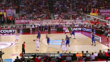 Η έξυπνη πάσα του Μάντζαρη στον Μιλουτίνοφ για το κάρφωμα - Ολυμπιακός vs. Αναντολού Εφές –19.04.2017 [HD ]