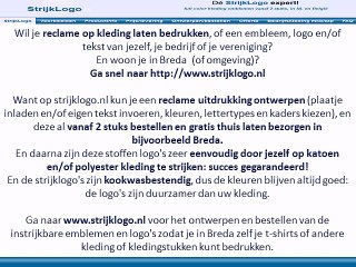 Reclame kleding bedrukken Breda