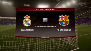 Real Madrid vs FC Barcelona Fifa 17 gameplay prediction Simulación previa del clásico