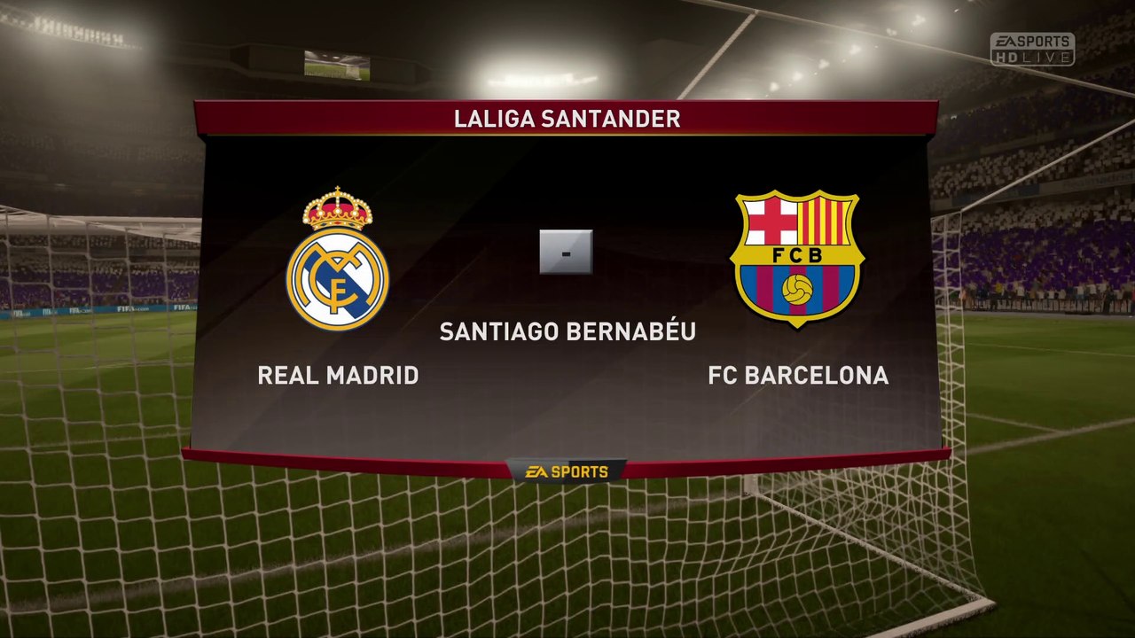 Real Madrid vs FC Barcelona Fifa 17 gameplay prediction Simulación previa del clásico