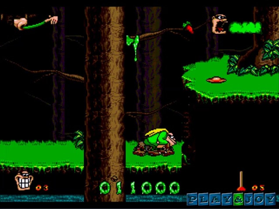 Boogerman - Flatulent Swamps lvl 2 (sega mega drive)