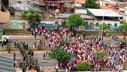 GNB disolvió con gas a manifestantes de Maracay