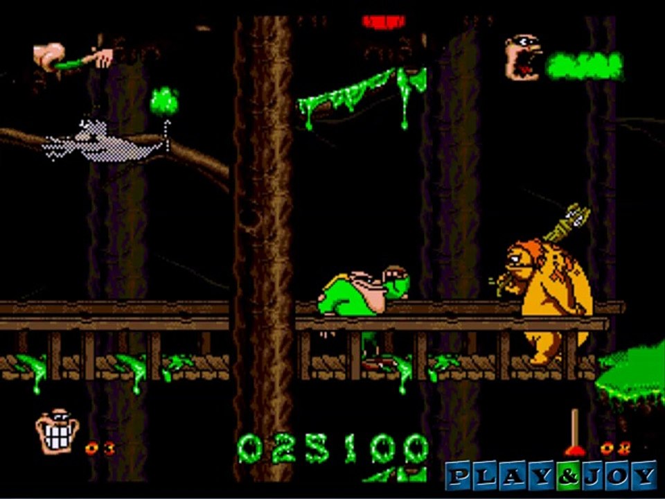 Boogerman - Flatulent Swamps lvl 4 (sega mega drive)