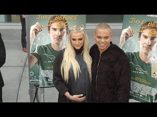 Pregnant Ashlee Simpson & Evan Ross "Just Before I Go" Los Angeles Special Screening