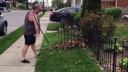 Man Shows Off His Gardening Skill Moves