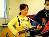 miwa 「君に出会えたから」 　カバー　ギター弾き語り　小学４年生