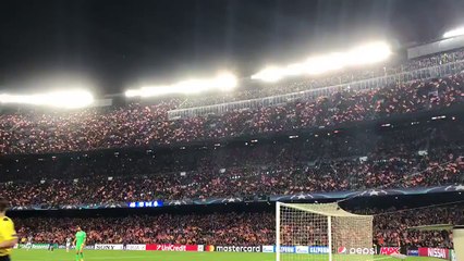 Barcelona Fans at the Camp Nou